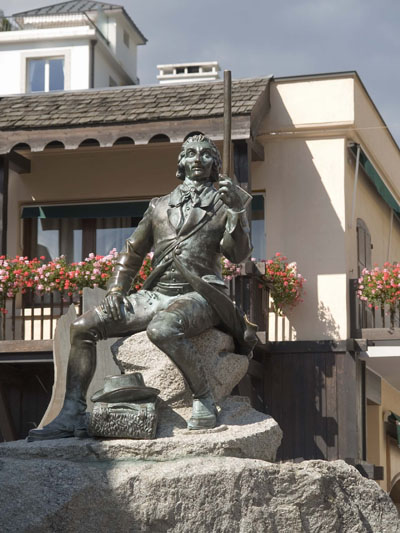 statue of Dr.Michel-Gabriel Paccard at Chamonix, Haute Savoie, France 0369DFR